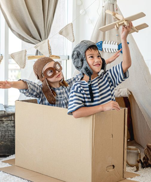 little-boy-little-girl-pilot-hats-playing-pilots-sitting-paper-box-home little-boy-little-girl-pilot-hats-playing-pilots-sitting-paper-box-home